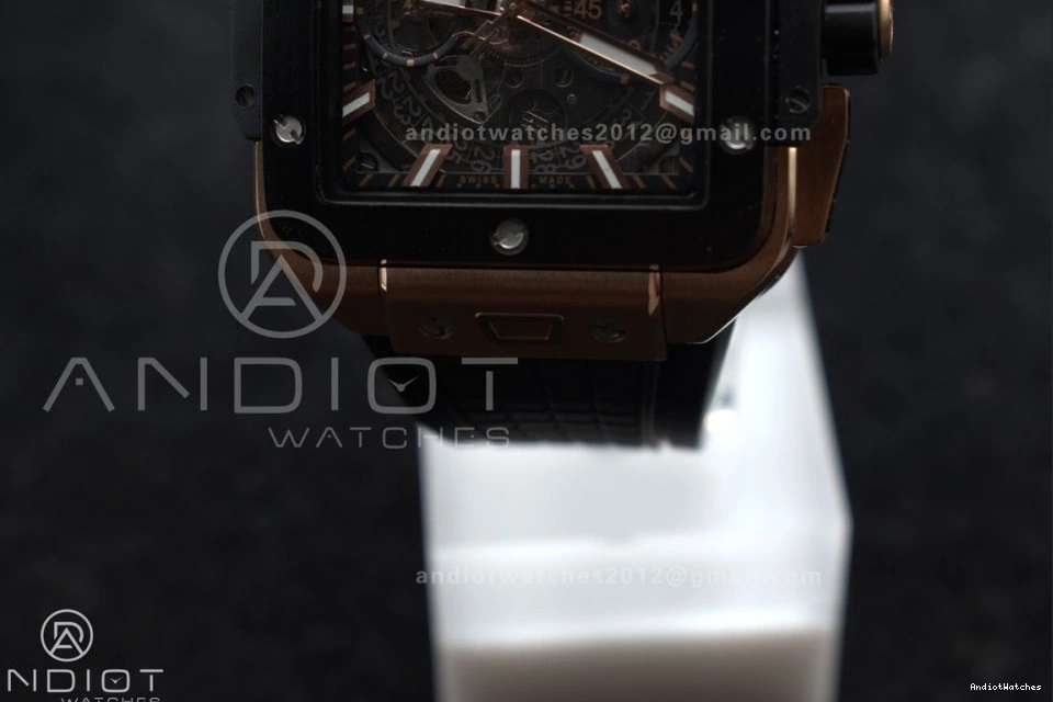 Edition Dial BBF Bezel Skeleton 1:1 A Ceramic Square Unico on Affordable Rubber RG Bang Strap 42mm 1116 Black Best 1024